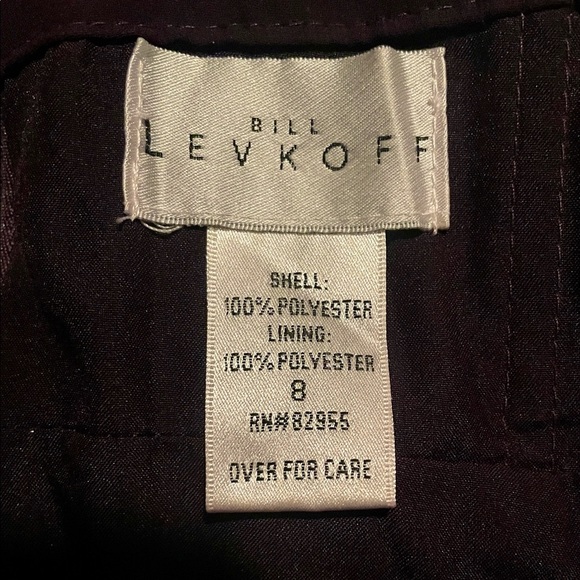 Bill Levkoff Bridesmaid Formal Strapless Floor Length Eggplant Dress sz 8 - Picture 6 of 7